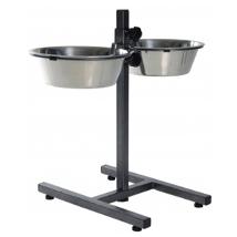 Bar Per Cani Portaciotole Tx24923 Regolabile In Altezza 60Cm + 2 Ciotole 4,5Lt