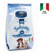 Cam Salviette 100Pz Detergenti Pelo Cani Gatti Talco La005 Minsan 971048184