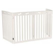 Cancelletto Per Cani Piccoli E Medi 82-124X61Cm In Mdf Bianco Tx39456