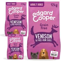 Edgard&Cooper - Adult Large Carne Fresca di Cervo e Anatra Allevata a Terra Senza Cereali - 2,50kg