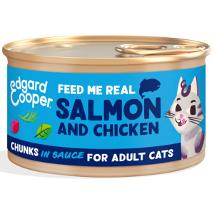 Edgard&Cooper - Cat Adult Chunks Salmone e Pollo Bocconcini in Salsa