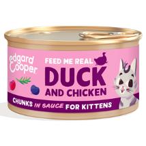 Edgard&Cooper - Cat Kitten Chunks Anatra e Pollo Bocconcini in Salsa