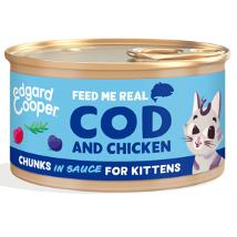 Edgard&Cooper - Cat Kitten Chunks Merluzzo e Pollo Bocconcini in Salsa