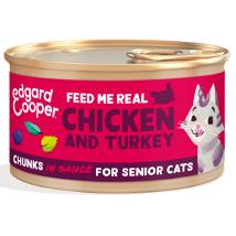 Edgard&Cooper - Cat Senior Chunks Pollo e Tacchino Bocconcini in Salsa