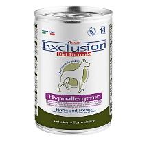 EXCLUSION HYPOALLERGENIC DIET PER CANI CON CAVALLO E PATATE BARATTOLO 400 G