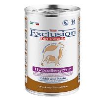 EXCLUSION HYPOALLERGENIC DIET PER CANI CON CONIGLIO E PATATE BARATTOLO 400 G