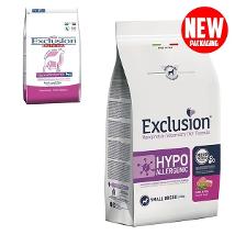 EXCLUSION HYPOALLERGENIC DIET PER CANI CON MAIALE E PISELLI SMALL BREED SACCO 7 KG