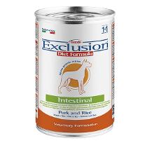 EXCLUSION INTESTINAL DIET PER CANI CON MAIALE E RISO BARATTOLO 200 G