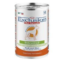 EXCLUSION INTESTINAL DIET PER CANI CON MAIALE E RISO BARATTOLO 400 G