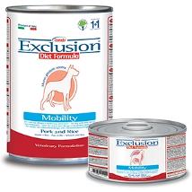 EXCLUSION MOBILITY DIET PER CANI CON MAIALE E RISO BARATTOLO 200 G