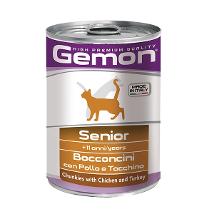 Gemon Cat Bocconi Senior Pollo Tacchino 415Gr