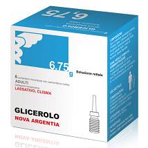 GLICEROLO NOVA ARGENTIA - Adulti 6,75 g Sol. ret. (6 cont. monodose con camomilla e malva)