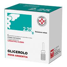 GLICEROLO NOVA ARGENTIA - Prima infanzia 2,25 g Sol. ret. (6 cont. monodose con camomilla e malva)