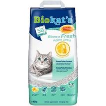 Lettiera Biokat'S Bianco Fresh 10Kg Hygienic Control - Argilla Naturale Con Granuli Verdi -