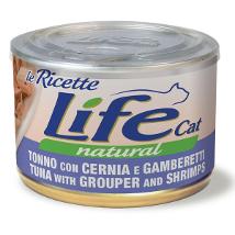 Life Cat Le Ricette Tonno con Cernia e Gamberetti