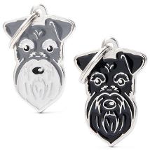 Medaglietta Friends Schnauzer Grigio - Sale e Pepe - MF27N