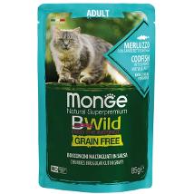 Monge Cat Bwild Adult Merluzzo/Gamberetti/Ortaggi 85Gr Buste