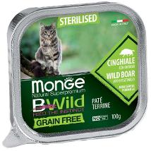 Monge Cat Bwild Sterilizzato Cinghiale/Ortaggi 100Gr Vaschetta