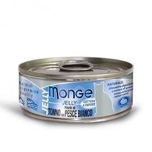 Monge Cat Jelly Tonno Pacifico Filetti E Pesce Bianco 80Gr Lattina In Gelatina