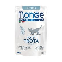 Monge Cat Monoprotein Kitten Pate' Trota 85Gr Buste