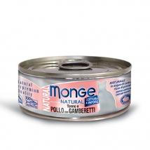 Monge Cat Nat Tonno Pollo Gamberetti 80Gr Lattina