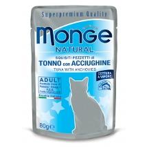 Monge Cat Natural Tonno Acciughine 80Gr Bs