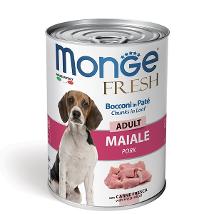 Monge Dog Fresh Um Adult Maiale 400Gr Lattina Bocconi In Pate