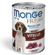 Monge Dog Fresh Um Adult Vitello 400Gr Lattina Bocconi In Pate