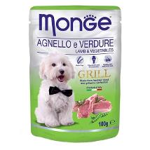 Monge Dog Grill Agnello Verdure Busta 100Gr