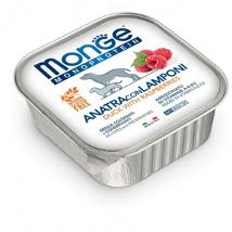Monge Dog Monoproteico Frutta Anatra E Lamponi 150Gr Vaschetta