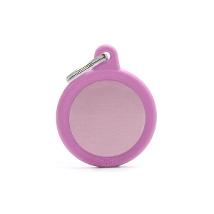 My Family Hushtag Cerchio Alluminio Rosa Gomma Rosa Hta04Pink