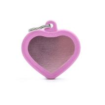 My Family Hushtag Cuore Alluminio Rosa Gomma Rosa Hta02Pink