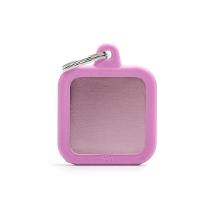 My Family Hushtag Quadrato Alluminio Rosa Gomma Rosa Hta03Pink