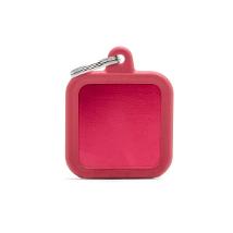 My Family Hushtag Quadrato Alluminio Rosso Gomma Rossa Hta03Red