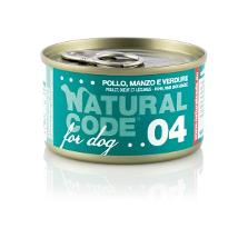 Natural Code Dog 14 Pollo, Manzo E Verdure 90Gr In Acqua Di Cottura 1814