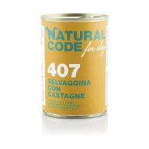 Natural Code Dog 407 Selvaggina E Castagne 400Gr Monoproteico 1607/1 Pate'