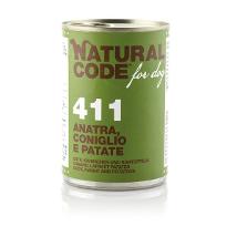 Natural Code Dog 411 Anatra Coniglio E Farro 400Gr 1611 Pate' Minsan 975442308