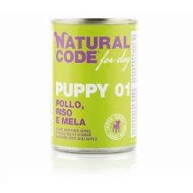 Natural Code Dog Puppy 01 Pollo Riso E Mela 400Gr Monoproteico 1671 Pate' Minsan 975442322