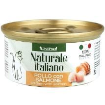 Naturale Italiano Pollo e Salmone In Acqua di Cottura