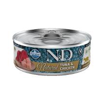 N&D Cat Um Natural Tuna & Chicken 80Gr Tonno E Pollo Complementary Food