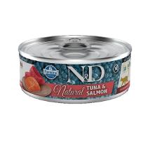 N&D Cat Um Natural Tuna & Salmon 80Gr Tonno E Salmone Complementary Food