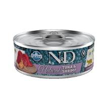 N&D Cat Um Natural Tuna & Shrimp 80Gr Tonno E Gamberetti Complementary Food