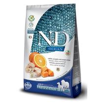 N&D Dog Ocean Adult Med/Maxi Codfish&Orange Pumpkin 12Kg Grain Free Merluzzo Arancia New