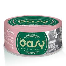 Oasy Cat More Love Um 70Gr Pollo Con Prosciutto Lattina In Acqua Di Cottura