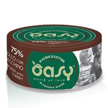 Oasy Cat More Love Um 70Gr Pollo Con Tacchino Lattina In Acqua Di Cottura