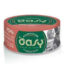 Oasy Cat More Love Um 70Gr Tonno Con Gamberetti Lattina In Acqua Di Cottura