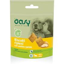 Oasy Snack Dog Biscotti Ripieni Anatra/Patate 80Gr