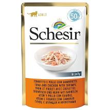 Schesir Cat Bs 50Gr Tonnetto  Pollo Gamberetti  In Gelatina 3204 Minsan 971080650