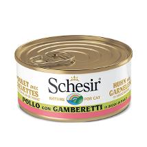 Schesir Cat In Brodo Pollo Filetti Gamberetti 70Gr - Fascia Verde 7545 Minsan 971079140