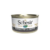 Schesir Cat Tonnetto E Seppie 85Gr - Filetti In Jelly  Specialita Di Mare
